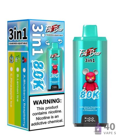 Aivono AIM FATBEAR 80K Vape jetable - 80 000 bouffées, capacité de 58ml, rechargeable