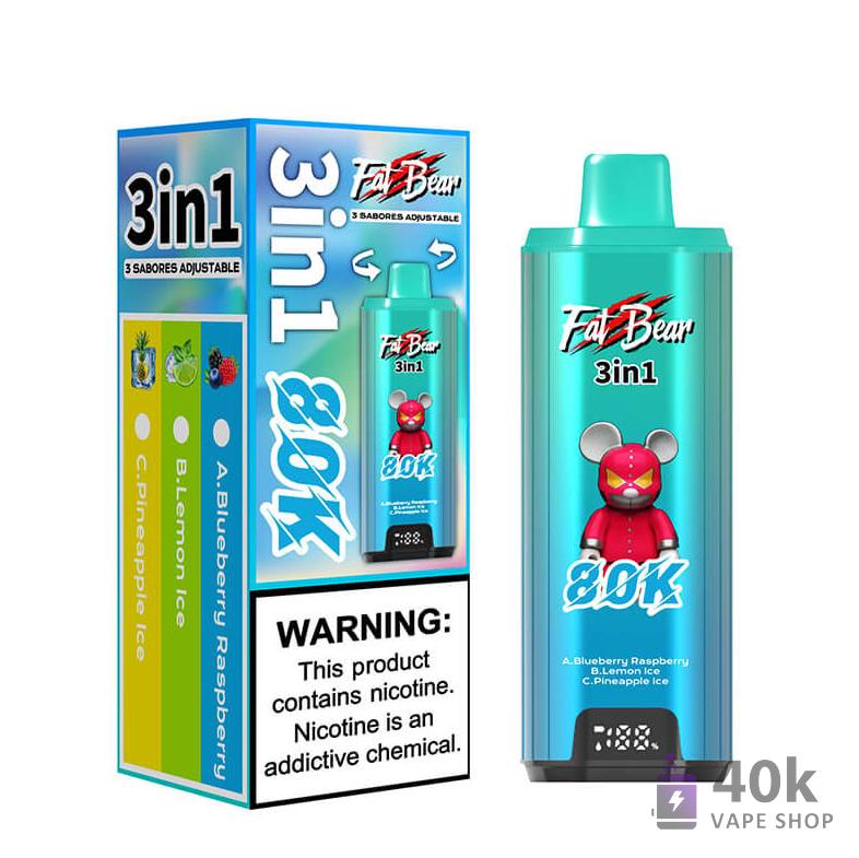 Aivono AIM FATBEAR 80K Eldobható Vape - 80.000 puff, 58ml kapacitás, újratölthető