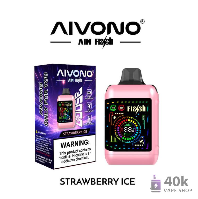 Aivono AIM Flash 35000 Puffs Disposable Vape - Dual Mesh, LED Display, Rechargeable - Billede 4