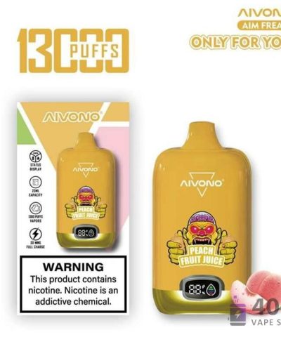 Vue alternative de Aivono AIM FREAK 13000 Disposable Vape: 13K Puffs, Rechargeable, 20mL E-Liquid