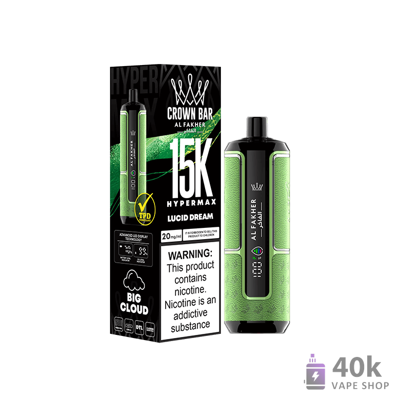 Al Fakher Crown Bar 15000 Hyper Max - 15000 Puff Disposable Vape - Bild 4