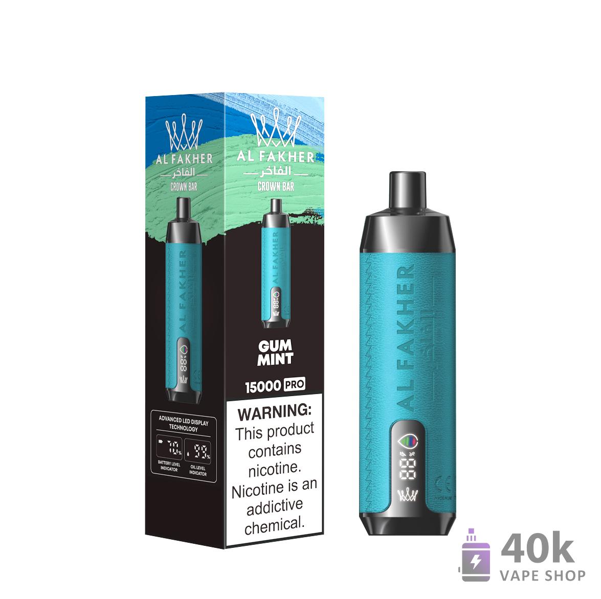 AlFakher Crown Bar 15000 Pro Disposable Vape | 15000 Puffs, 22ml E-liquid - Bild 3
