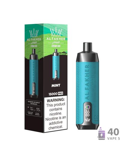 AlFakher Crown Bar 15000 Pro Vape jetable - 15000 bouffées, 22ml E-liquide