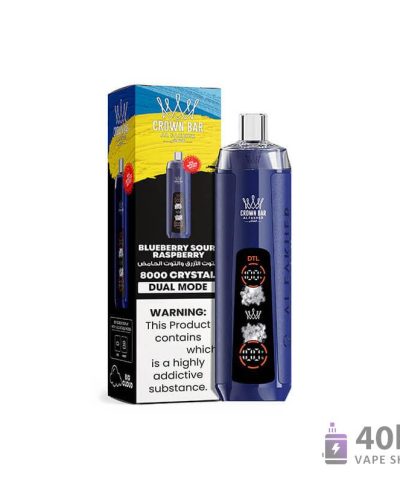 Vue alternative de Alfakher Crystal AI 8000 Disposable Vape - 8000 Puffs, 5% Nicotine, 18ml E-Liquid