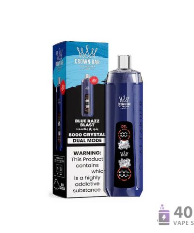 Alfakher Crystal AI 8000 Vape jetable - 8000 bouffées, 5% Nicotine, 18ml E-Liquid