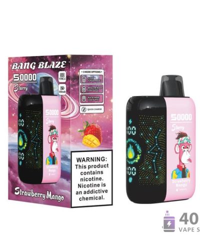 Vue alternative de Bang Blaze 50000 Puffs Disposable Vape | Rechargeable & Customizable E-Cigarette