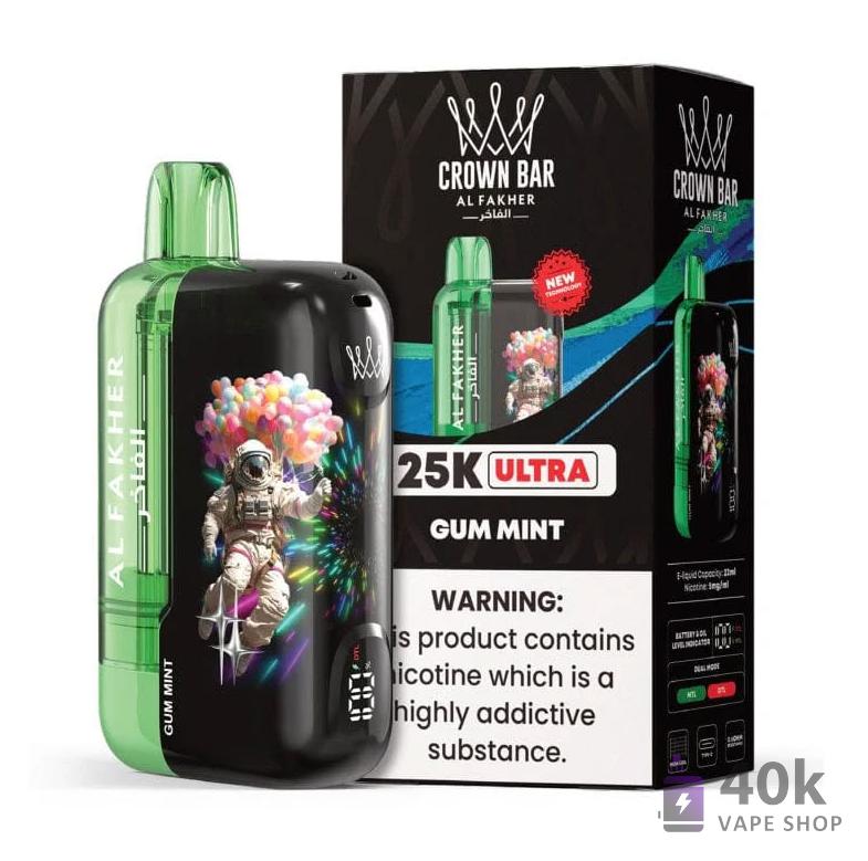 Crown Bar Alfakher 25000 Ultra Disposable Vape - 25K Puffs, 22mL E-Liquid - Bild 6