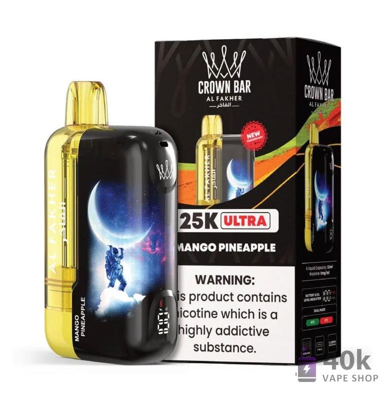 Crown Bar Alfakher 25000 Ultra Disposable Vape - 25K Puffs, 22mL E-Liquid - Bild 2