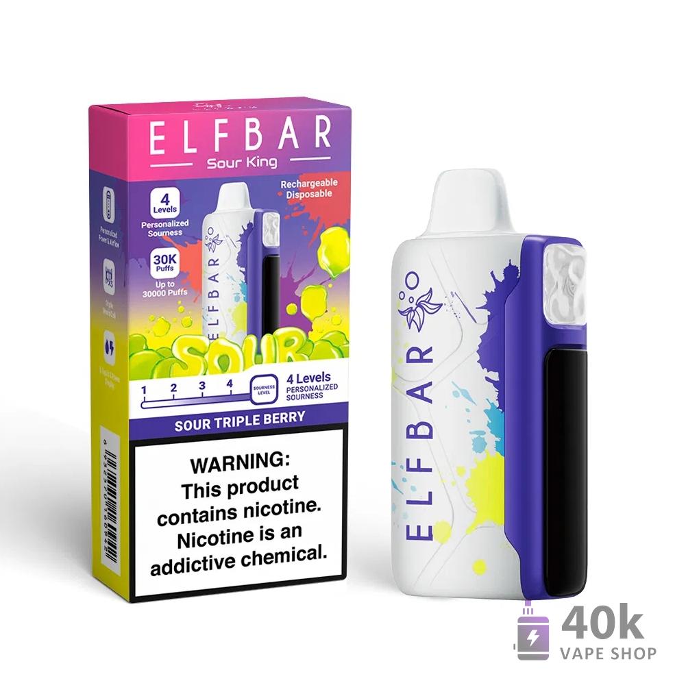 Elfbar Sour King Disposable Vape - 30,000 Puffs, Customizable Sour Flavors - Billede 2