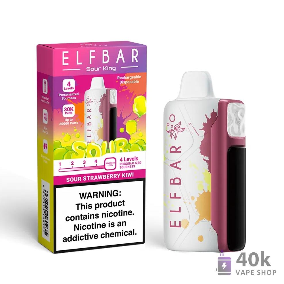 Elfbar Sour King Disposable Vape - 30,000 Puffs, Customizable Sour Flavors - Billede 4