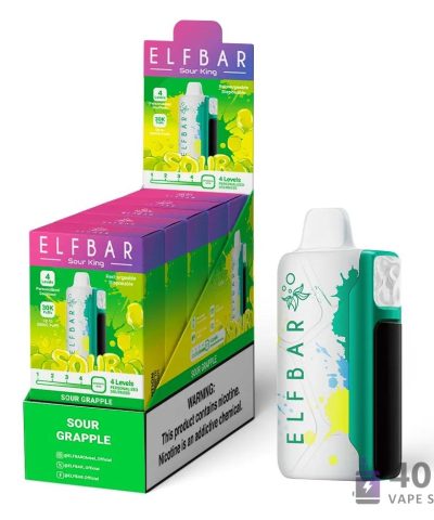 Elfbar Zure Koning Wegwerpvape - 30.000 trekjes, aanpasbare zure smaken