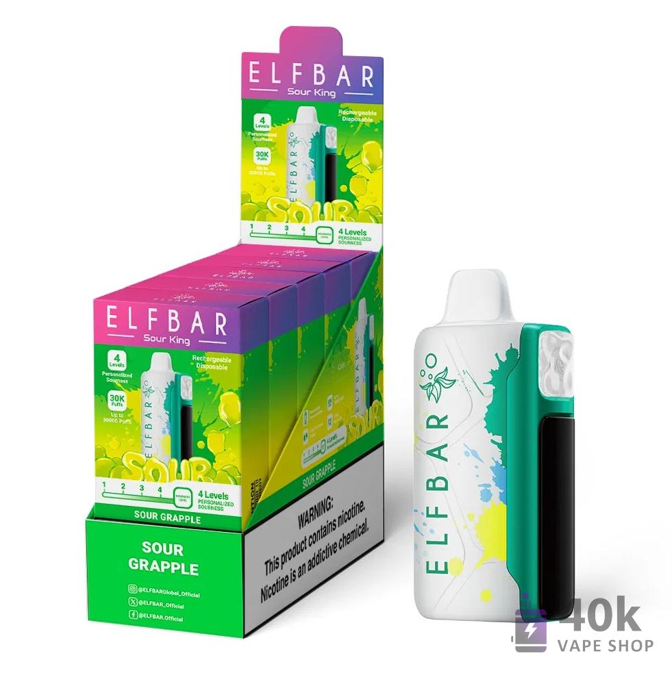 Elfbar Sour King Engangsdamp - 30.000 pust, tilpassede sure smage