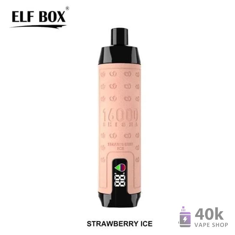 Elfbox Shisha 16000 Vape jetable : 28mL E-liquide, 16K bouffées, Mesh Coil