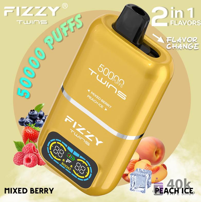 Fizzy 50.000 Puffs 2-in-1 wegwerpbare e-sigaret met twee smaken