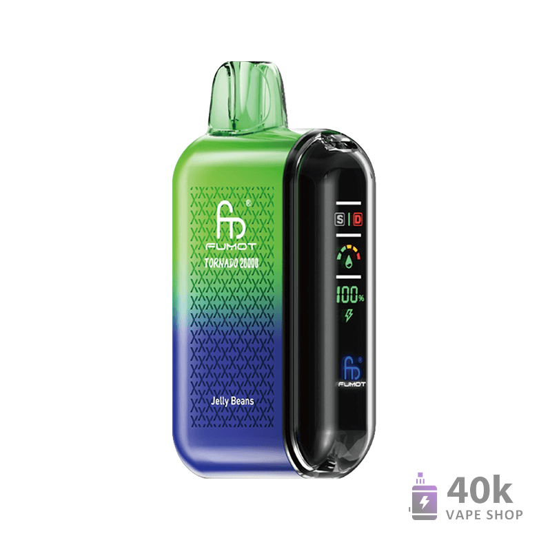 Fumot Tornado 20000: 20000 boccate, schermo a LED, doppia bobina a rete per svapare.
