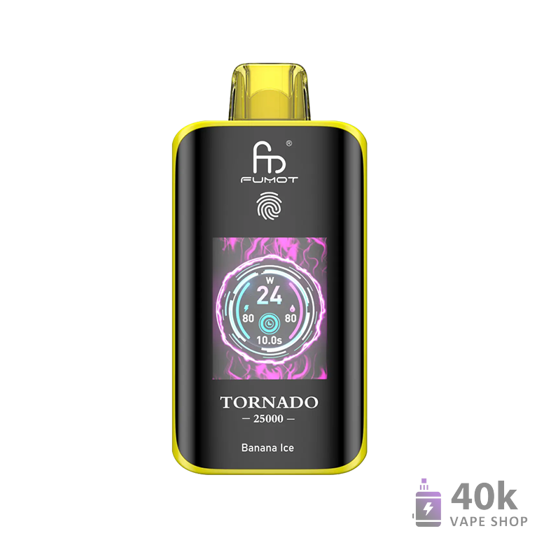 Fumot Tornado 25000 Disposable Vape: 25K Puffs, Smart Touch Screen, 26 Flavors - Image 2
