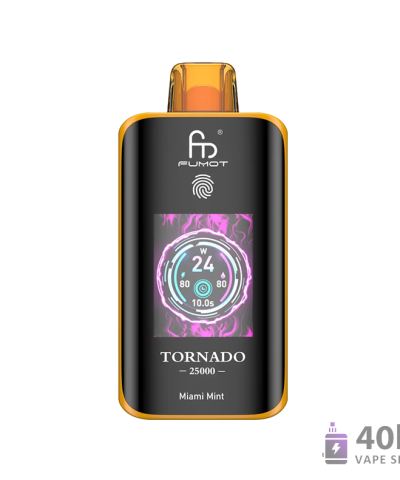 Fumot Tornado 25000 Vape usa e getta: 25.000 boccate, Smart Touch Screen, 26 aromi