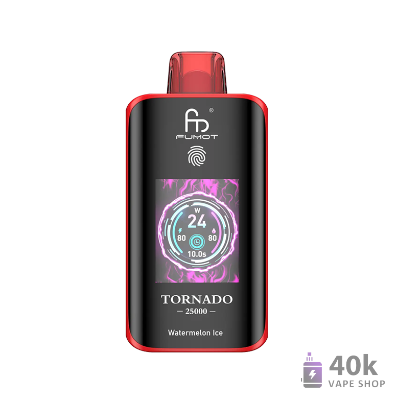 Fumot Tornado 25000 Disposable Vape: 25K Puffs, Smart Touch Screen, 26 Flavors - Image 4