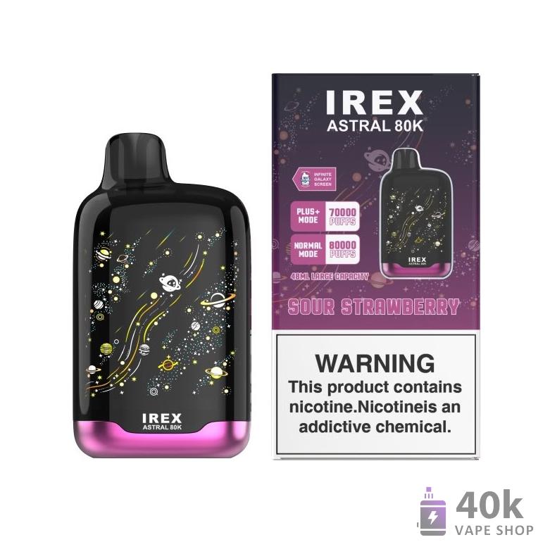 IREX Astral 80000 Disposable Vape - 80K Puffs, Rechargeable, Smart Display – Image 6