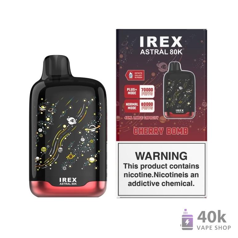 IREX Astral 80000 Disposable Vape - 80K Puffs, Rechargeable, Smart Display – Image 2