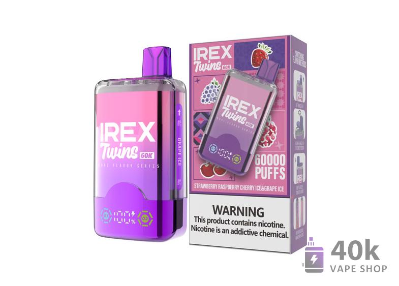 IREX TWINS 60000 Disposable Vape - 40K Puffs, Dual Tank, 5% Nicotine – Image 2