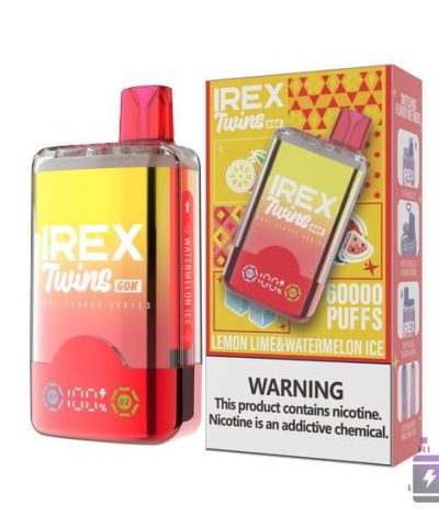IREX TWINS 60000 Vape jetable - 40K bouffées, réservoir double, 5% Nicotine