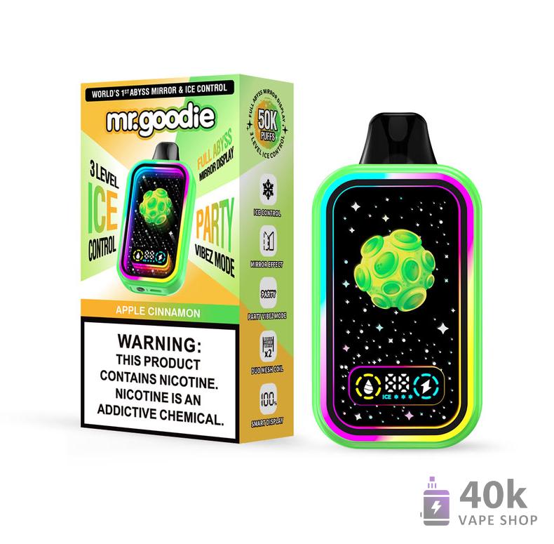 Mr. Goodie Abyss Mirror Disposable Vape - 50,000 Puffs, Adjustable Ice Displays - зображення 3