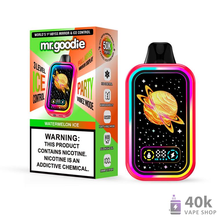 Mr. Goodie Abyss Mirror Disposable Vape - 50,000 Puffs, Adjustable Ice Displays - зображення 4