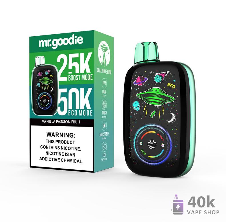 Одноразова вейп-система Mr.Goodie Dual Mode King - 50 тис. затяжок, подвійна сітчаста котушка