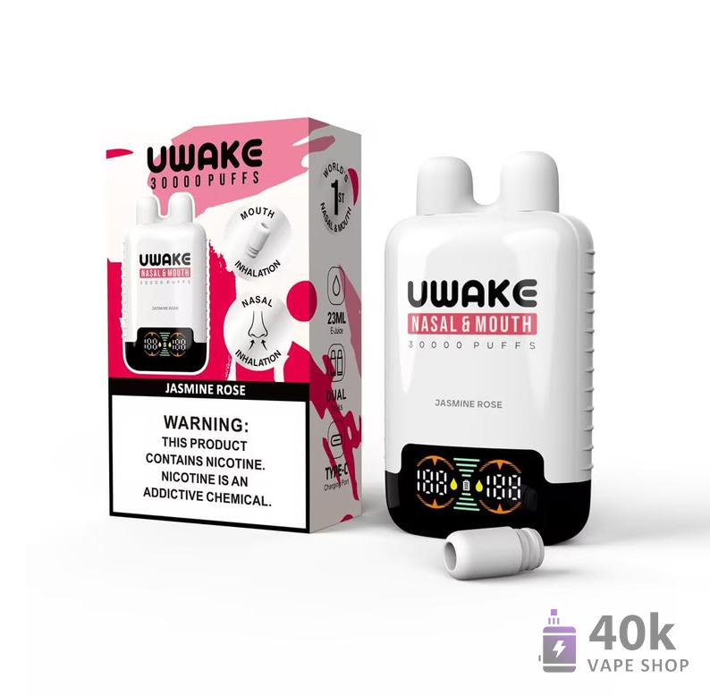 Mr. Goodie UWAKE Wegwerpvape - 30.000 trekjes, dubbele tank, slim scherm
