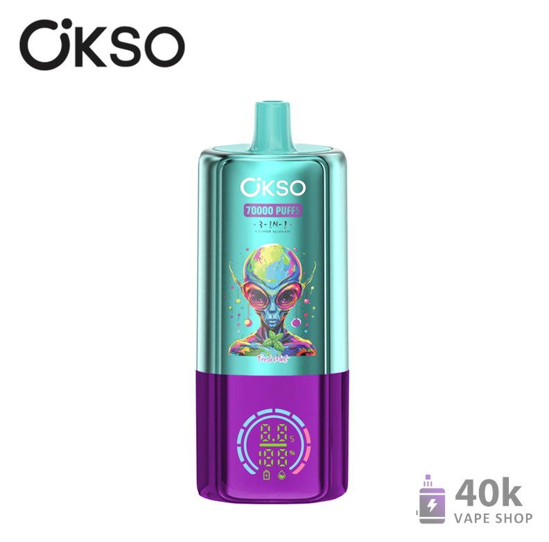 OKSO 3-in-1 70K Puffs Disposable Vape | Long-Lasting Mesh Coil Device - Kép 4