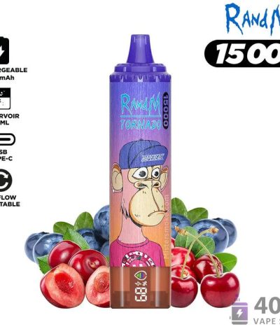 Vista alternativa dell'RandM Tornado 15000 Disposable Vape - 15000 Puffs, 25ml E-liquid & LED Display