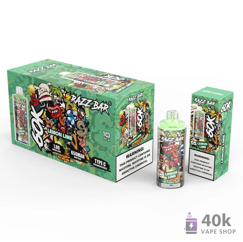 Razz Bar 60000 Puffs Disposable Vape - Rechargeable Type-C | 16 Flavors – Image 4