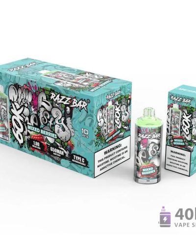 Vue alternative de Razz Bar 60000 Puffs Disposable Vape - Rechargeable Type-C | 16 Flavors
