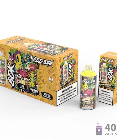 Razz Bar 60000 Puffs Vape jetable - Rechargeable Type-C | 16 Flavors