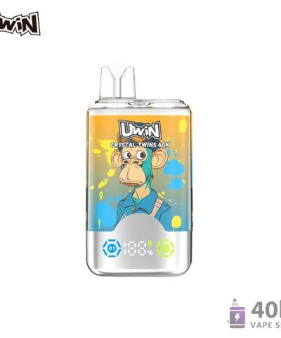 Uwin Crystal Twins 40000 engångsvape - 40 000 puffar, 32 ml kapacitet, uppladdningsbar typ C