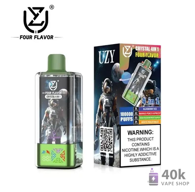 UZY Crystal 4 in 1 Disposable Vape with Quad Flavors and 100,000 Puffs - Kép 3