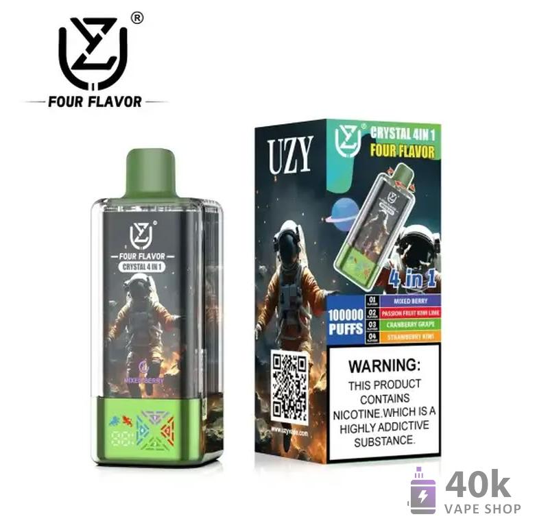 UZY Crystal 4 in 1 Disposable Vape with Quad Flavors and 100,000 Puffs - Kép 6