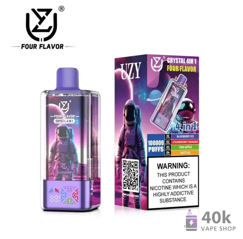 UZY Crystal 4 in 1 Disposable Vape with Quad Flavors and 100,000 Puffs - Kép 5