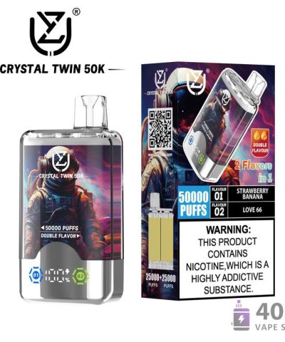 UZY Crystal Twin 50000 Vape usa e getta - 50.000 boccate, doppio gusto
