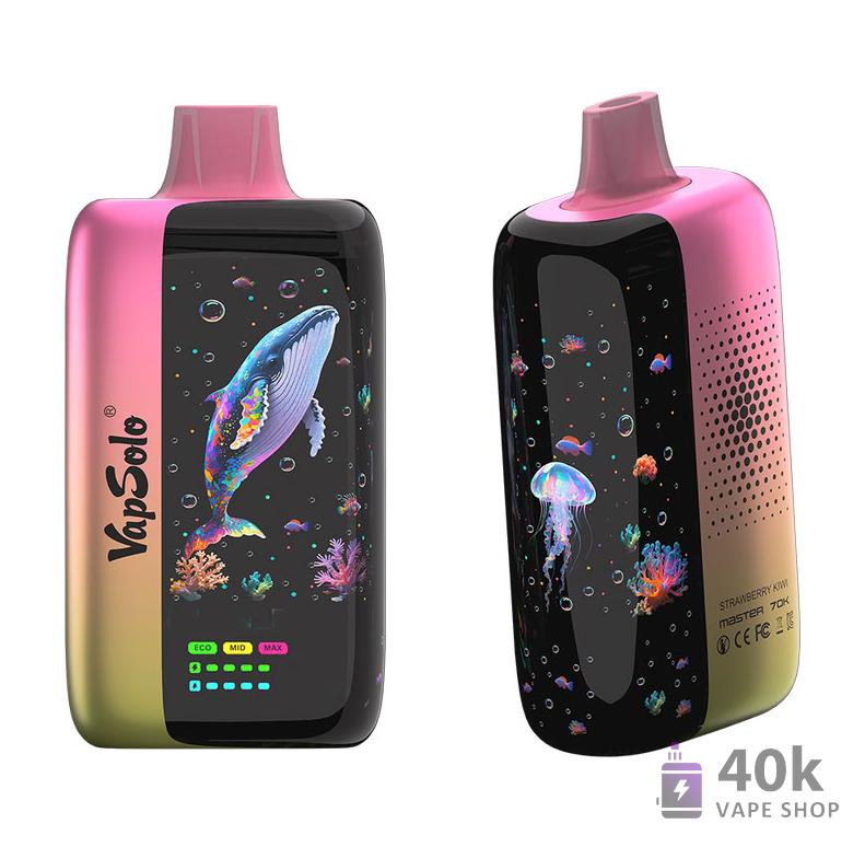 Vapsolo Master 70K Vape jetable - 70 000 bouffées, Dual Mesh Coil, Rechargeable