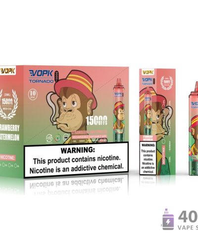 VOPK Tornado 15000 bouffées Stylo à Vape Jetable - Coil Mesh, Chargement Type-C