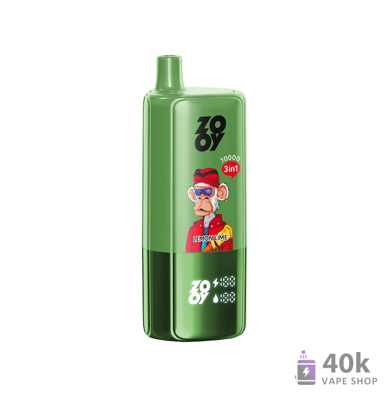 ZOOY King TRIPLE 70000 Puff engångsvape - 3-i-1-smaker, smart skärm