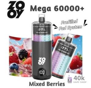 ZOOY MEGA 60000 Kit - 60K Puffs Prefilled Pod System avec 1700mAh Battery