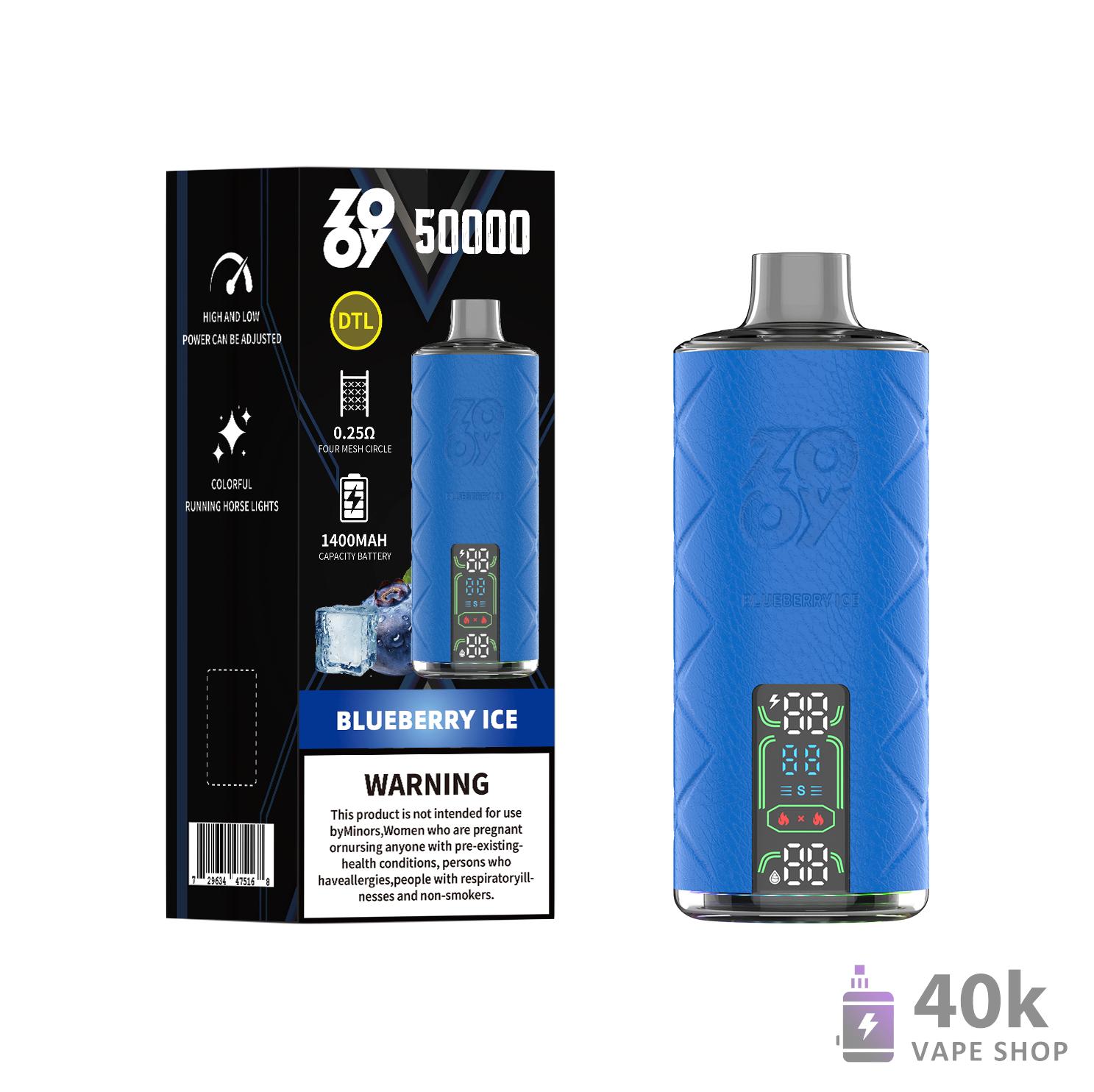 Zooy Shisha 50000 Puffs Disposable Vape Rechargable Kit – Image 5