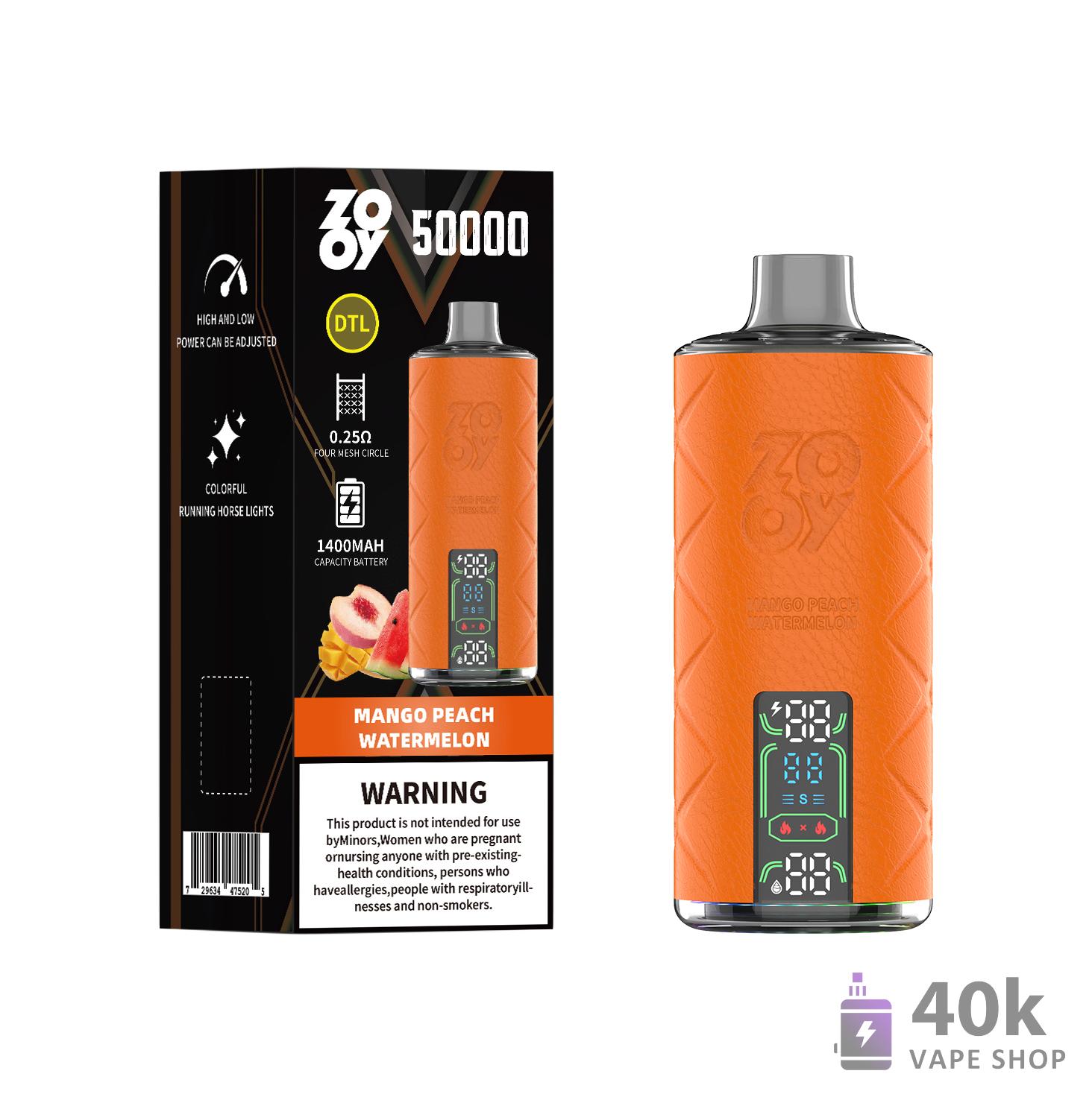Zooy Shisha 50000 Puffs Disposable Vape Rechargable Kit – Image 2