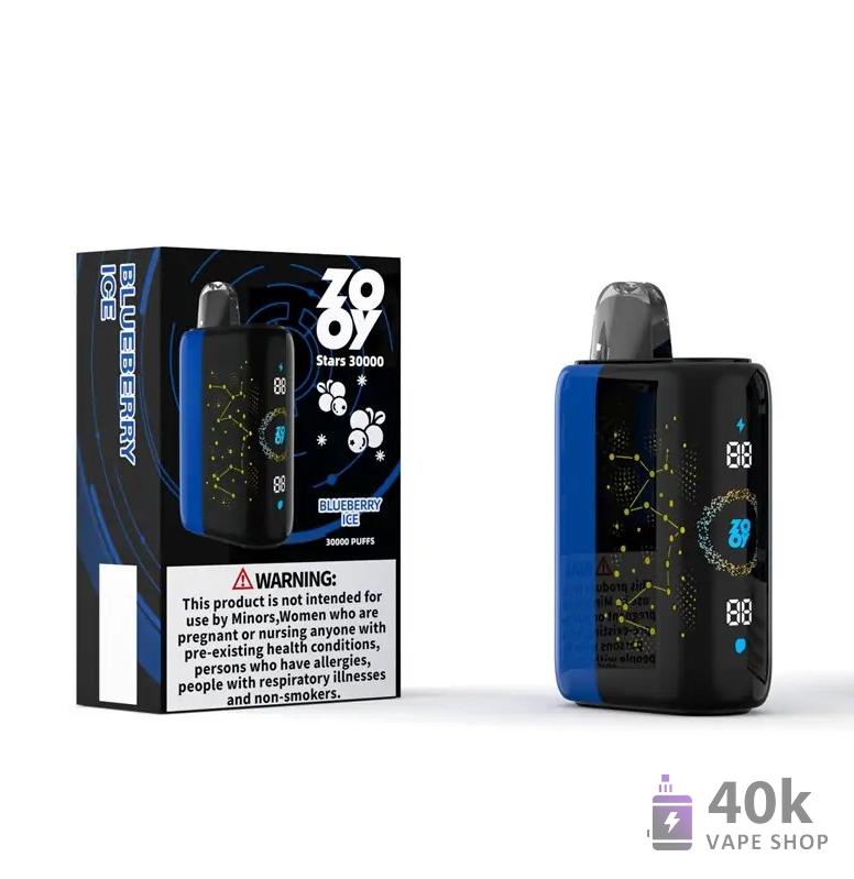 Zooy Star 30000 Vape jetable - 30K bouffées, flux d'air ajustable et bobine double mesh