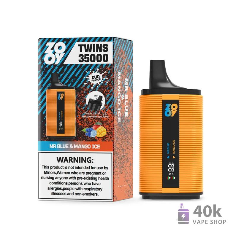 Zooy Twins 35000 Dual Flavor Vape jetable - 35 000 bouffées