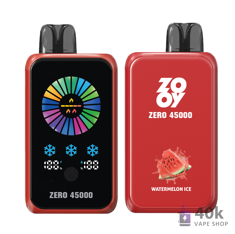 Zooy Zero 45000 engångs-e-cigarett med ICE-NIC-kontroll och justerbart luftflöde